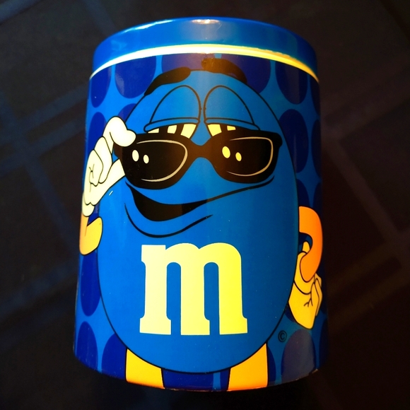 Vintage Blue M&M Candy Collectible Ceramic - Picture 1 of 7